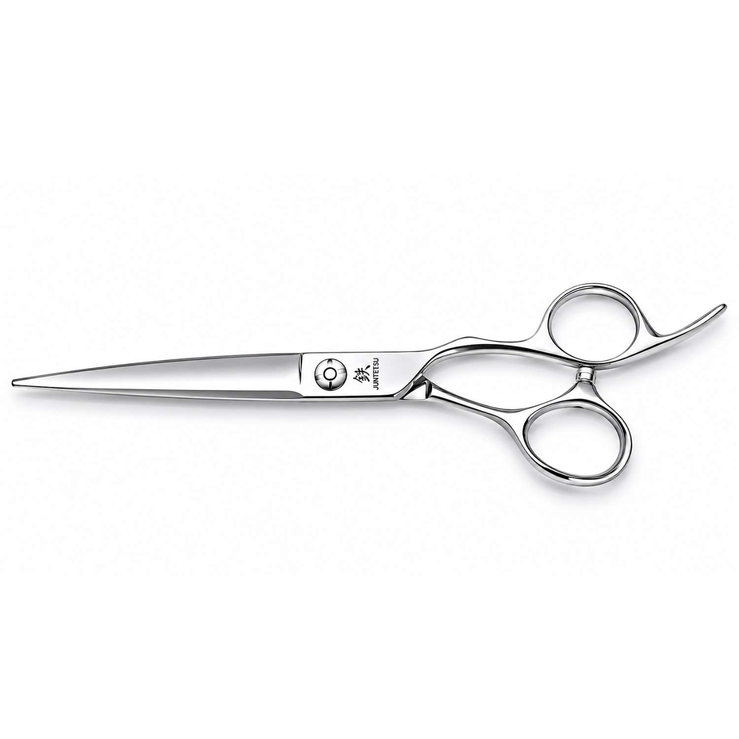 Juntetsu Premium Series: Cobalt Sword Haircutting Scissors - angled view