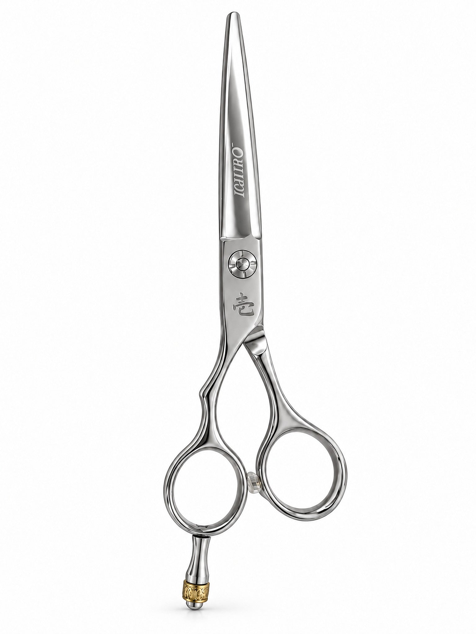 Ichiro Crown left-handed hair cutting scissors with gold-tone crown finger rest, Scissor Hub NZ (SKU: ICH-CRN-LC55)