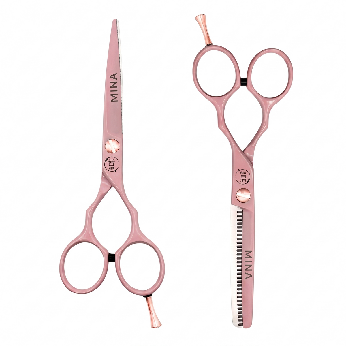 MIN-PNK-S55 — Mina Classic Pastel Pink Professional Shears Set