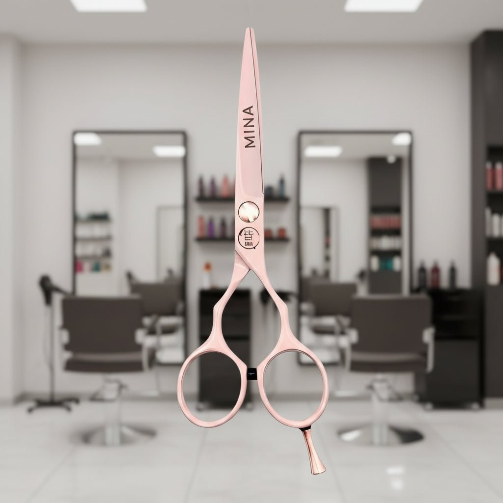 Mina Classic Pastel Pink Hair Cutting Scissors