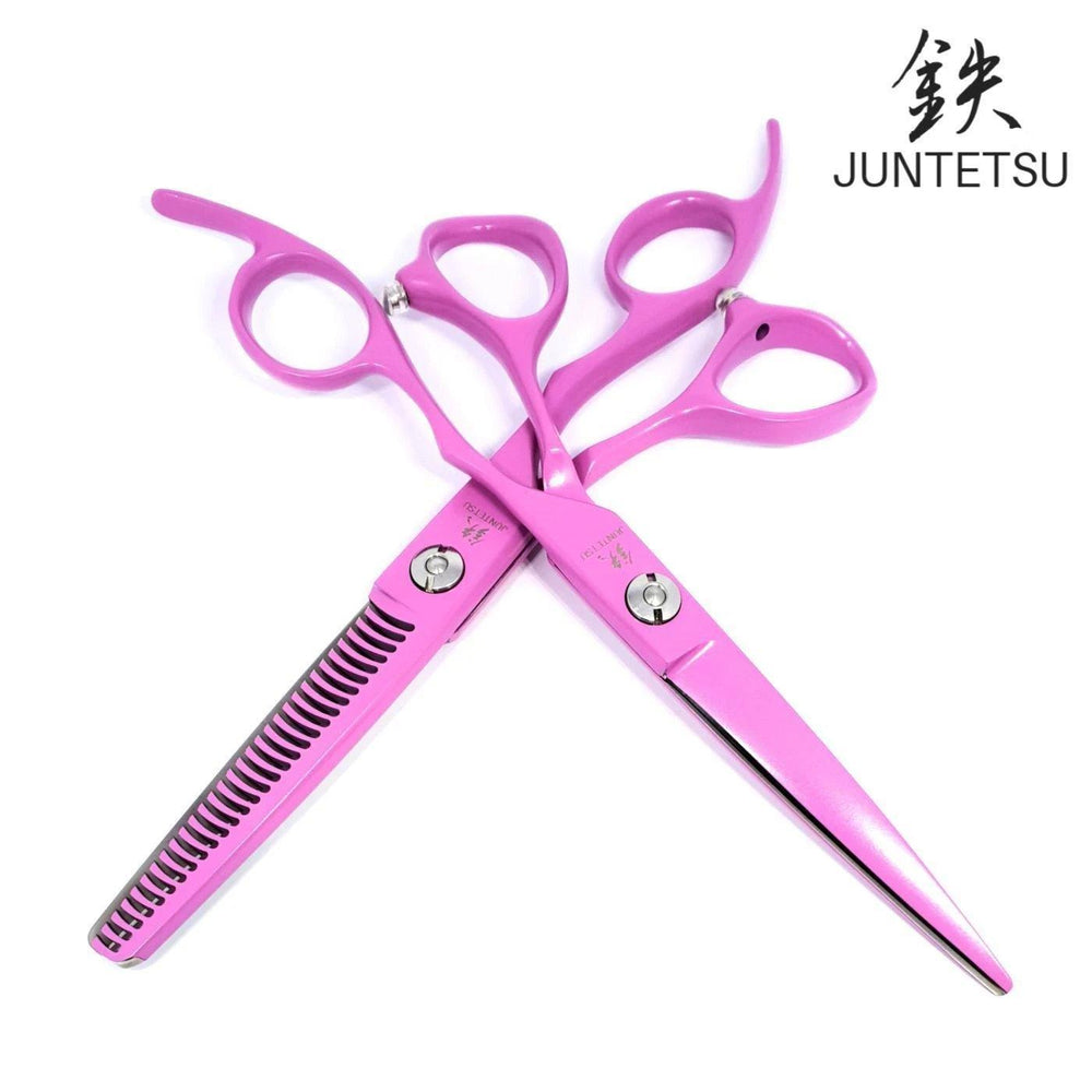 Juntetsu Pink Hairdressing Scissor Set | Stylish Hair Scissors ...